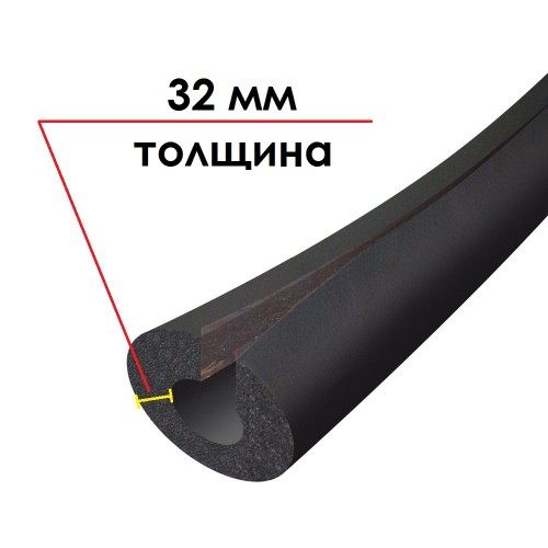 Трубка K-FLEX 32x042-1 ST IN CLAD black